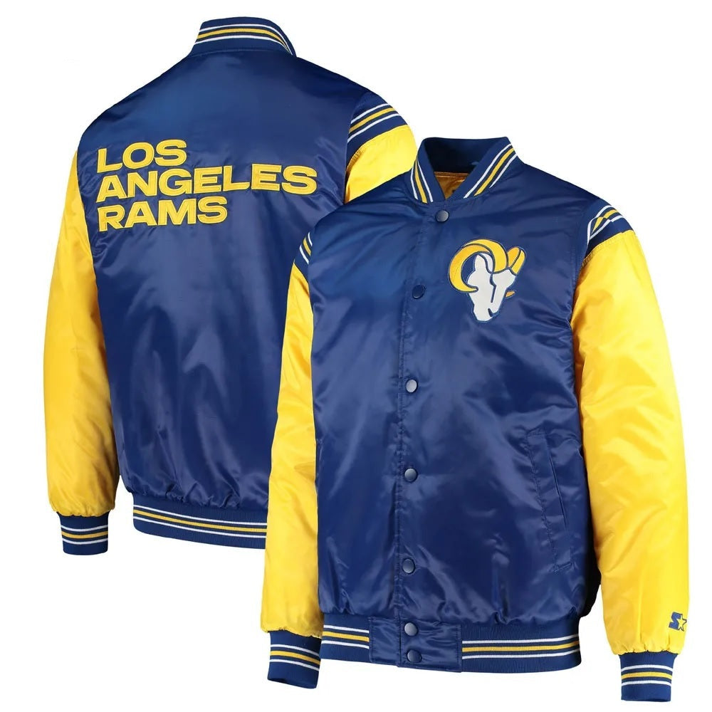 LA Rams Blue and Yellow Jacket USA Jackets