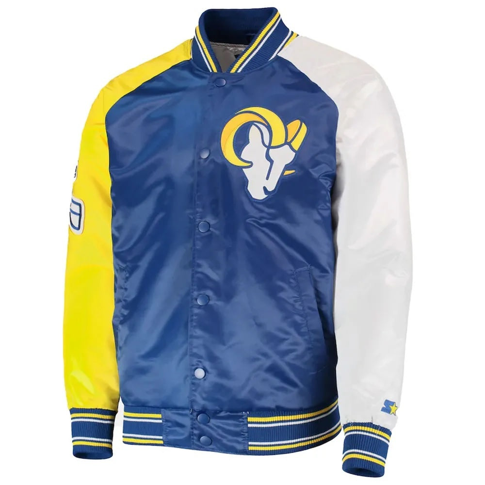 LA Rams Blue and Yellow Jacket USA Jackets