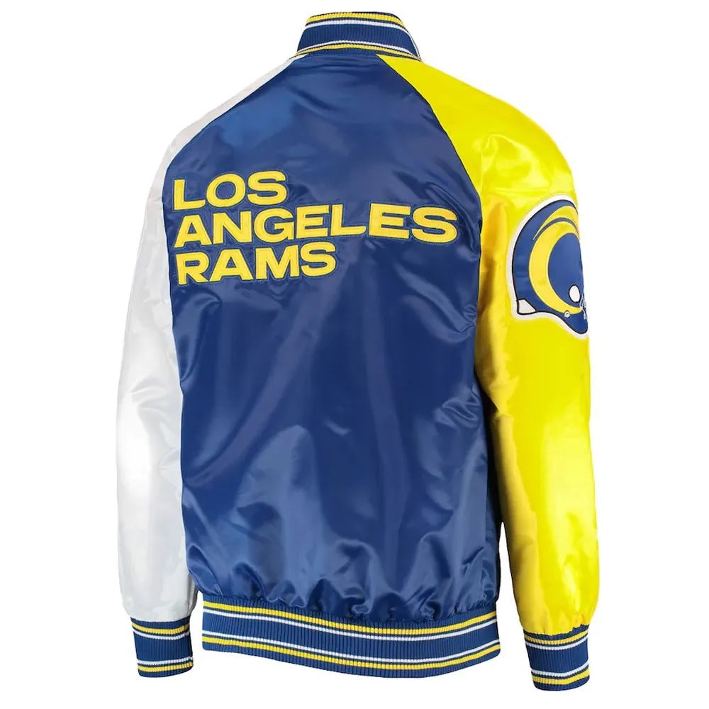 LA Rams Blue and Yellow Jacket USA Jackets