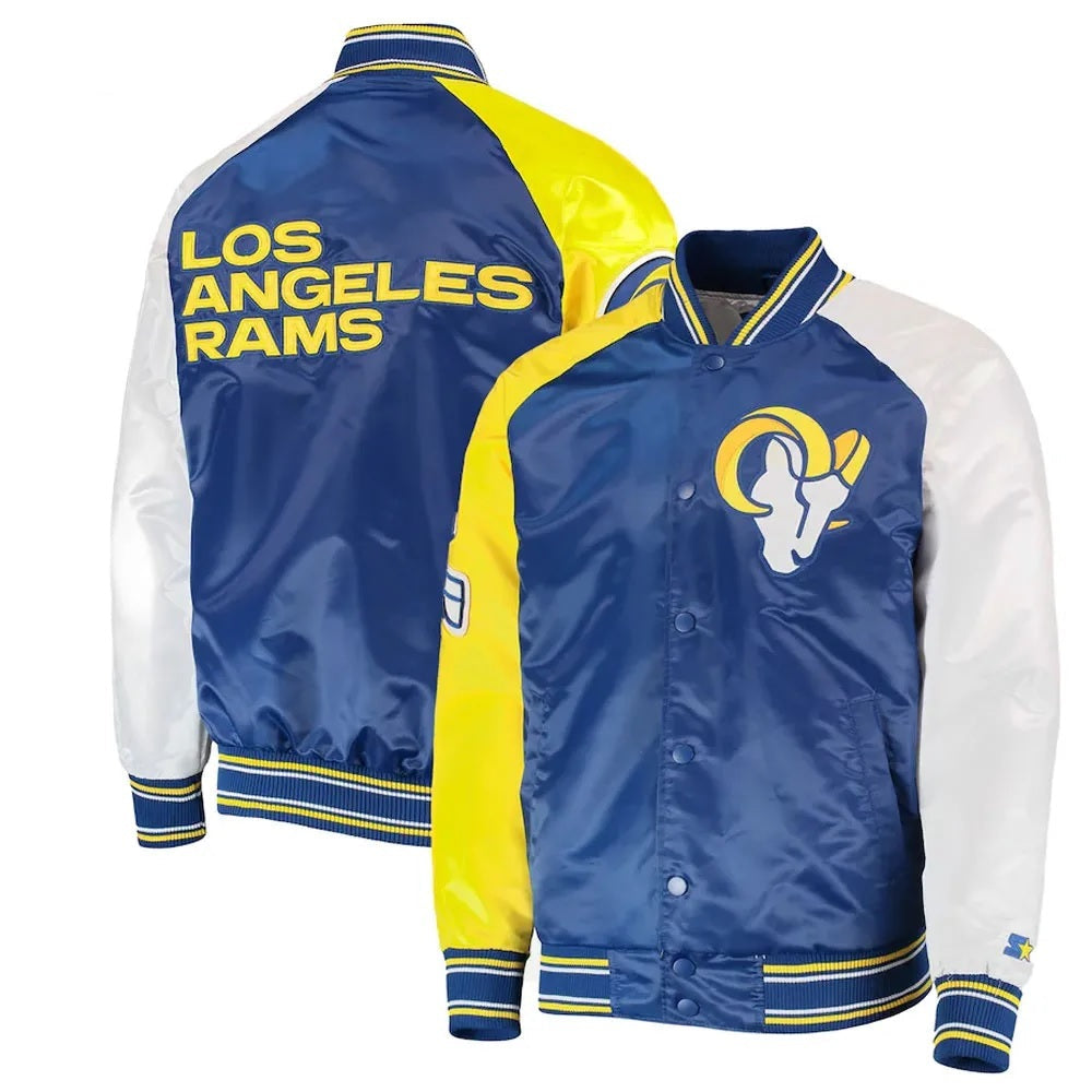 LA Rams Blue and Yellow Jacket USA Jackets