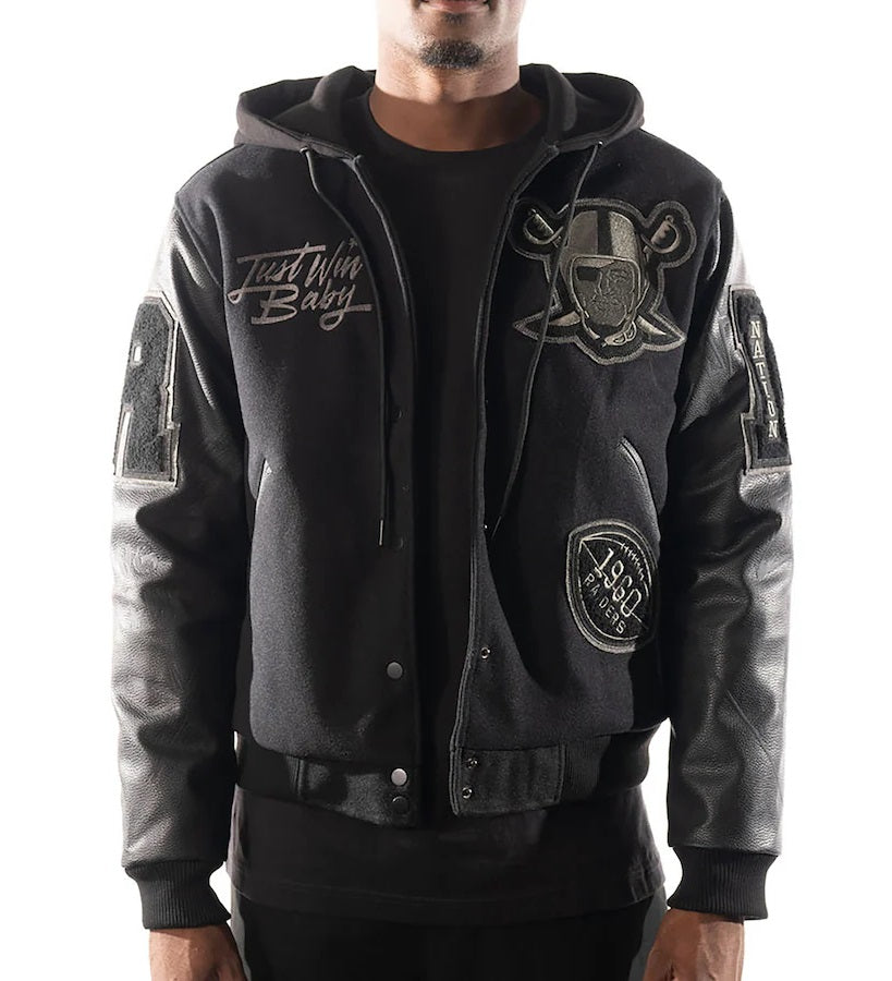 Mens Las Vegas Raiders x The Wild Collective Varsity Jacket USA Jackets