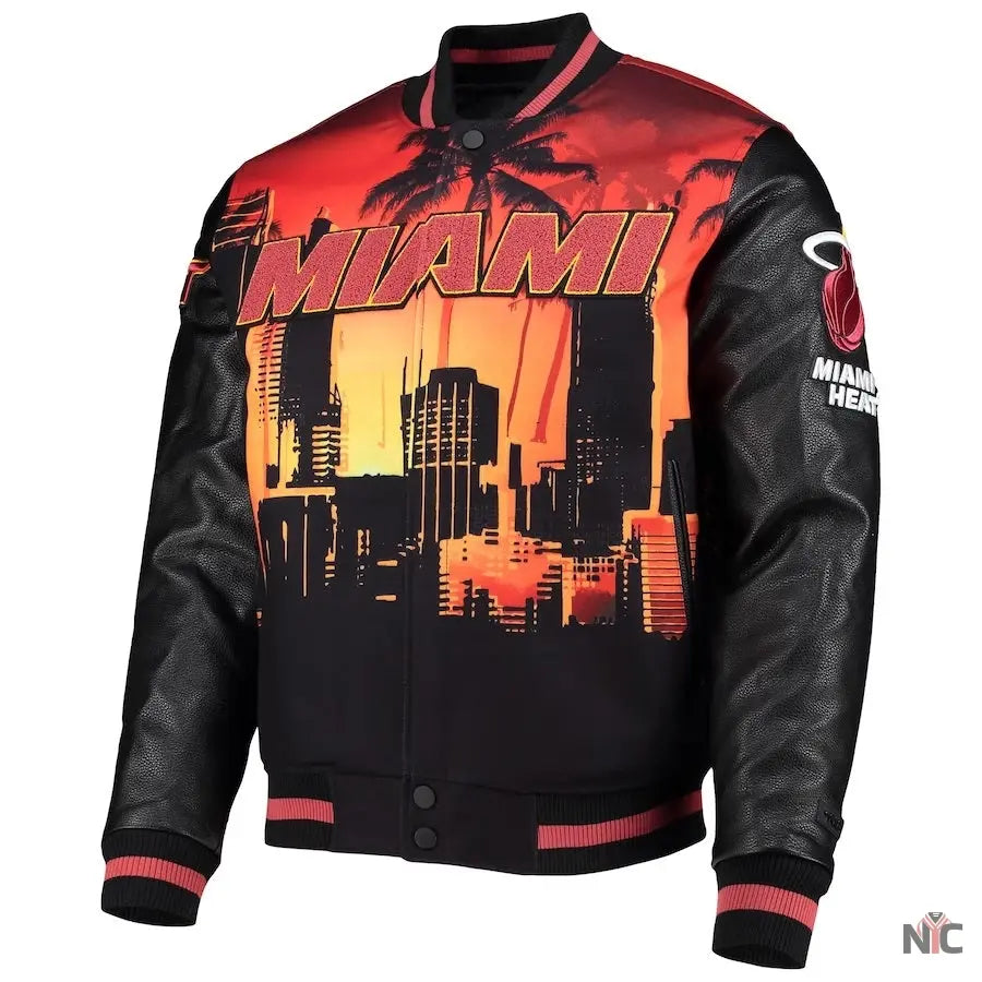 Miami Heat Black Finals Champions Varsity Full-zip Jacket Clanton Jacket