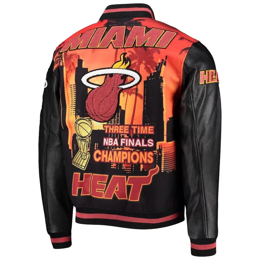 Miami Heat Black Finals Champions Varsity Full-zip Jacket Clanton Jacket
