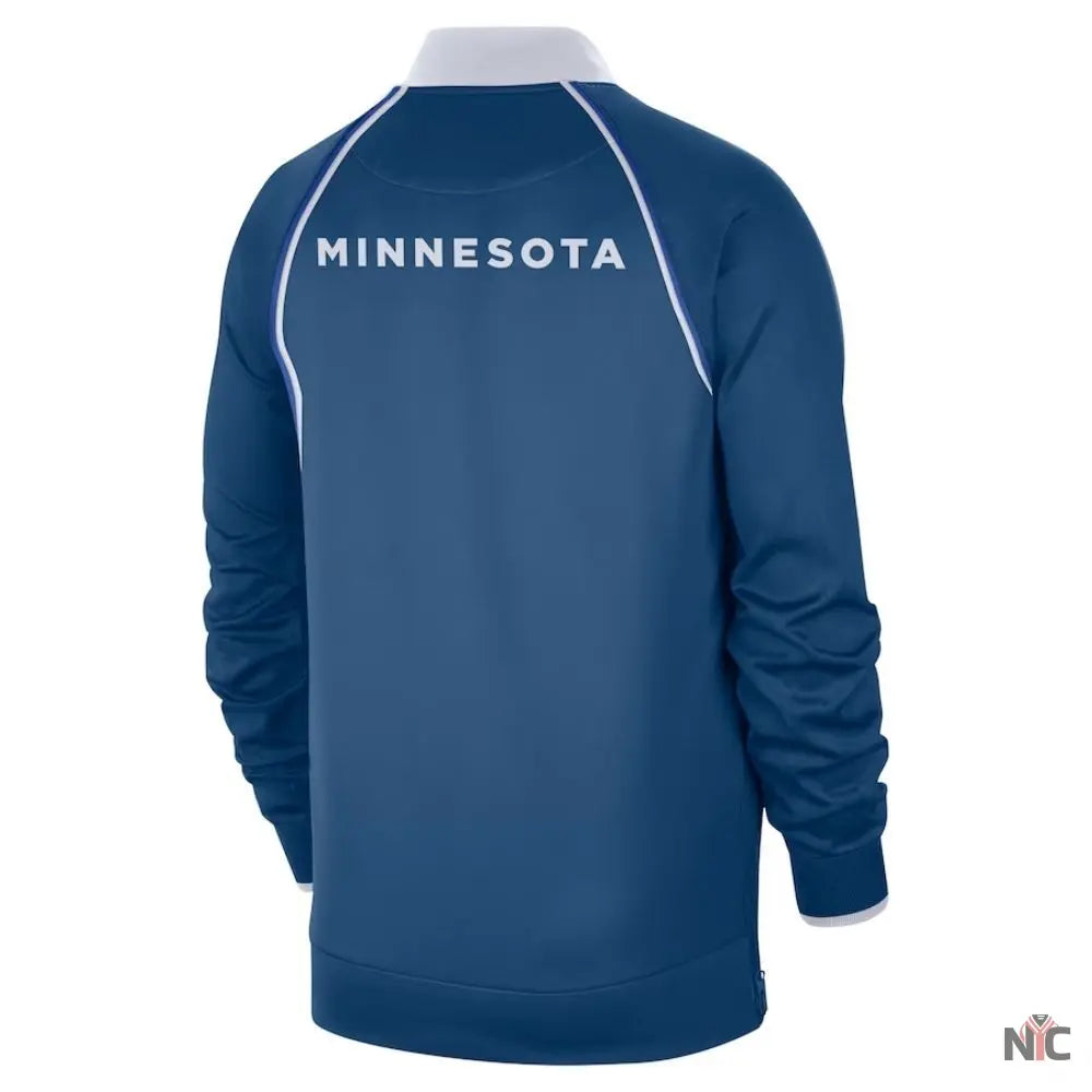 Minnesota Timberwolves 2023/24 Blue Raglan Jacket Clanton Jacket
