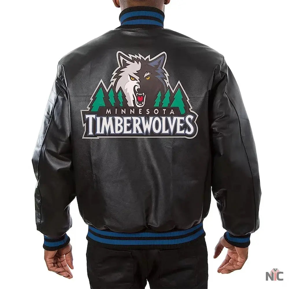 Minnesota Timberwolves Domestic Team Leather Jacket Clanton Jacket