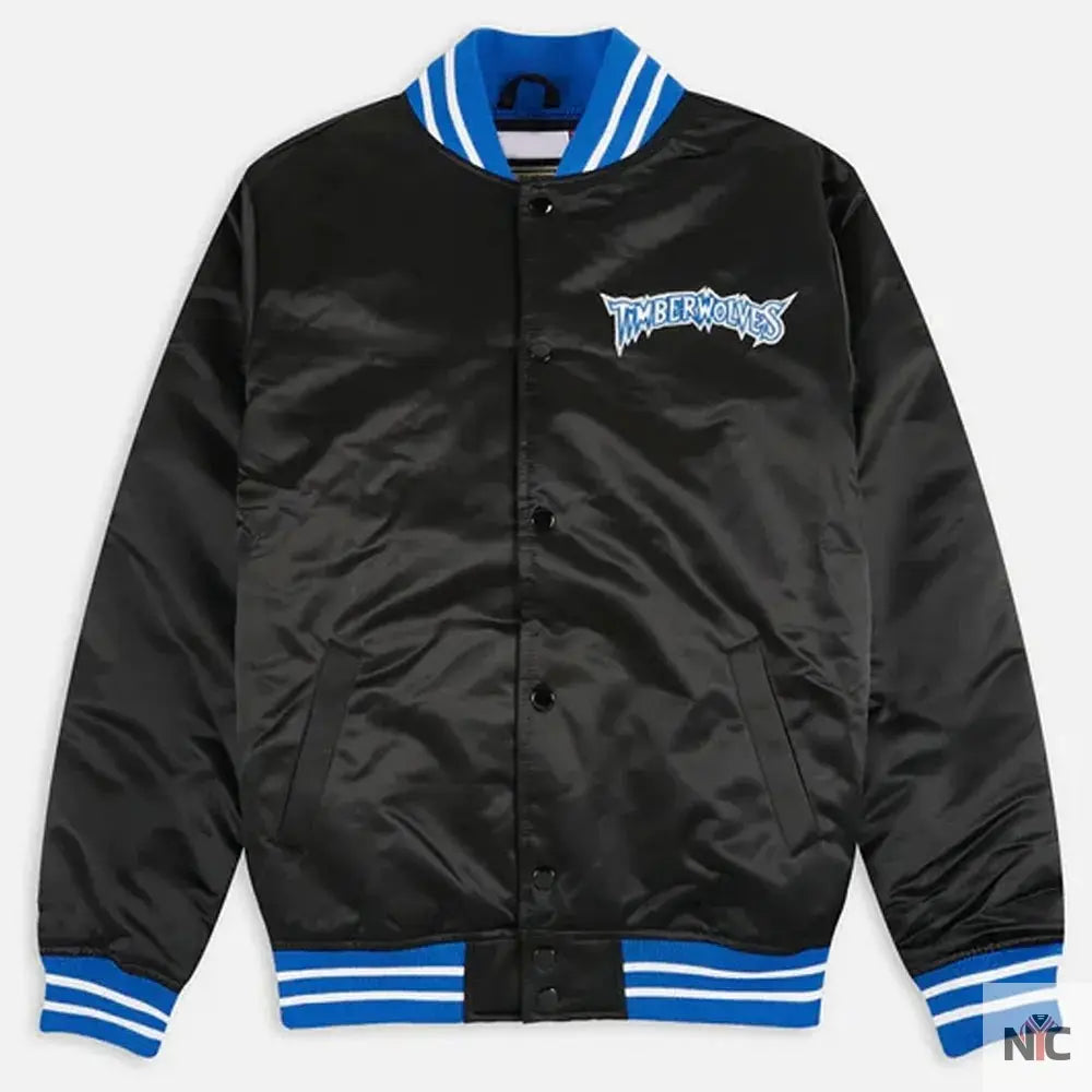 Minnesota Timberwolves Heavyweight Satin Jacket Clanton Jacket