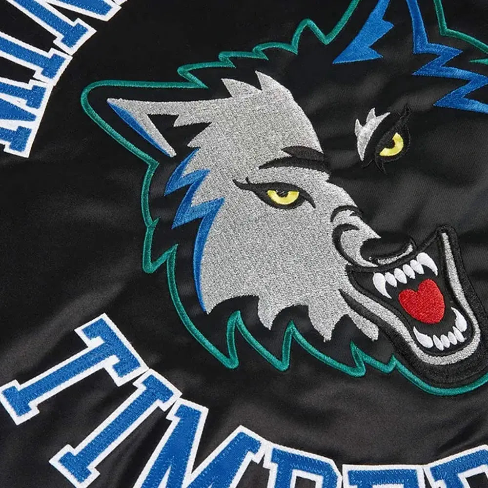 Minnesota Timberwolves Heavyweight Satin Jacket Clanton Jacket