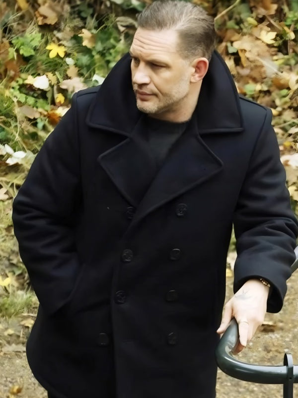 MobLand 2025 Tom Hardy Black Coat