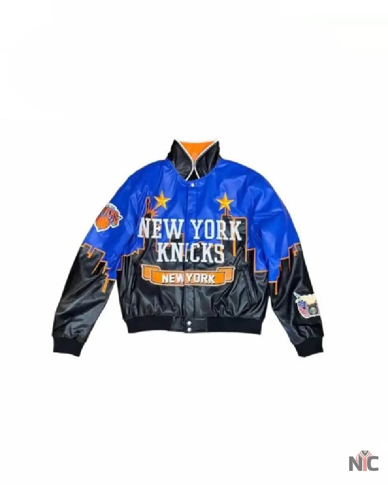 NBA Team NY Knicks Jeff Hamilton Leather Jacket Clanton Jacket