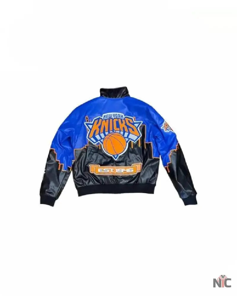 NBA Team NY Knicks Jeff Hamilton Leather Jacket Clanton Jacket