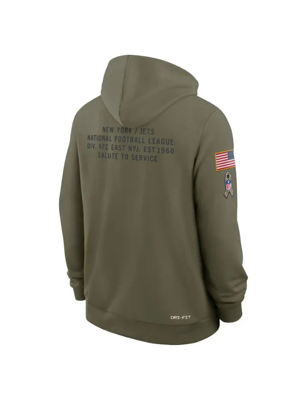 Baltimore Ravens NFL Salute to Service 2025 Olive Green Hoodie