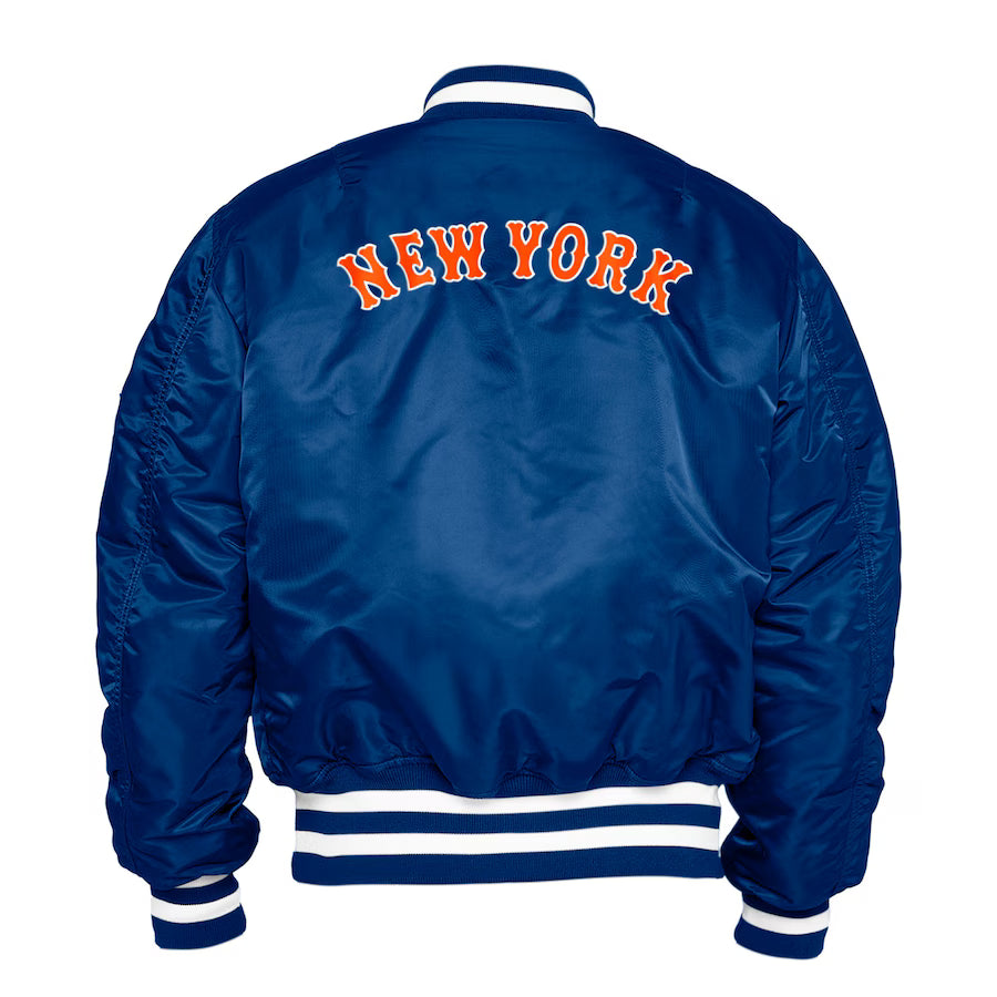 New York Mets New Era x Alpha Industries Reversible Full-Zip Bomber Jacket