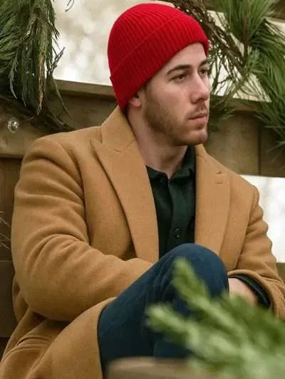 Nick Jonas A Very Jonas Christmas Movie Brown Coat