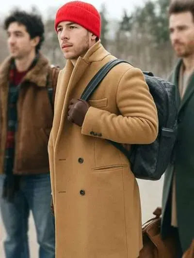 Nick Jonas A Very Jonas Christmas Movie Brown Coat