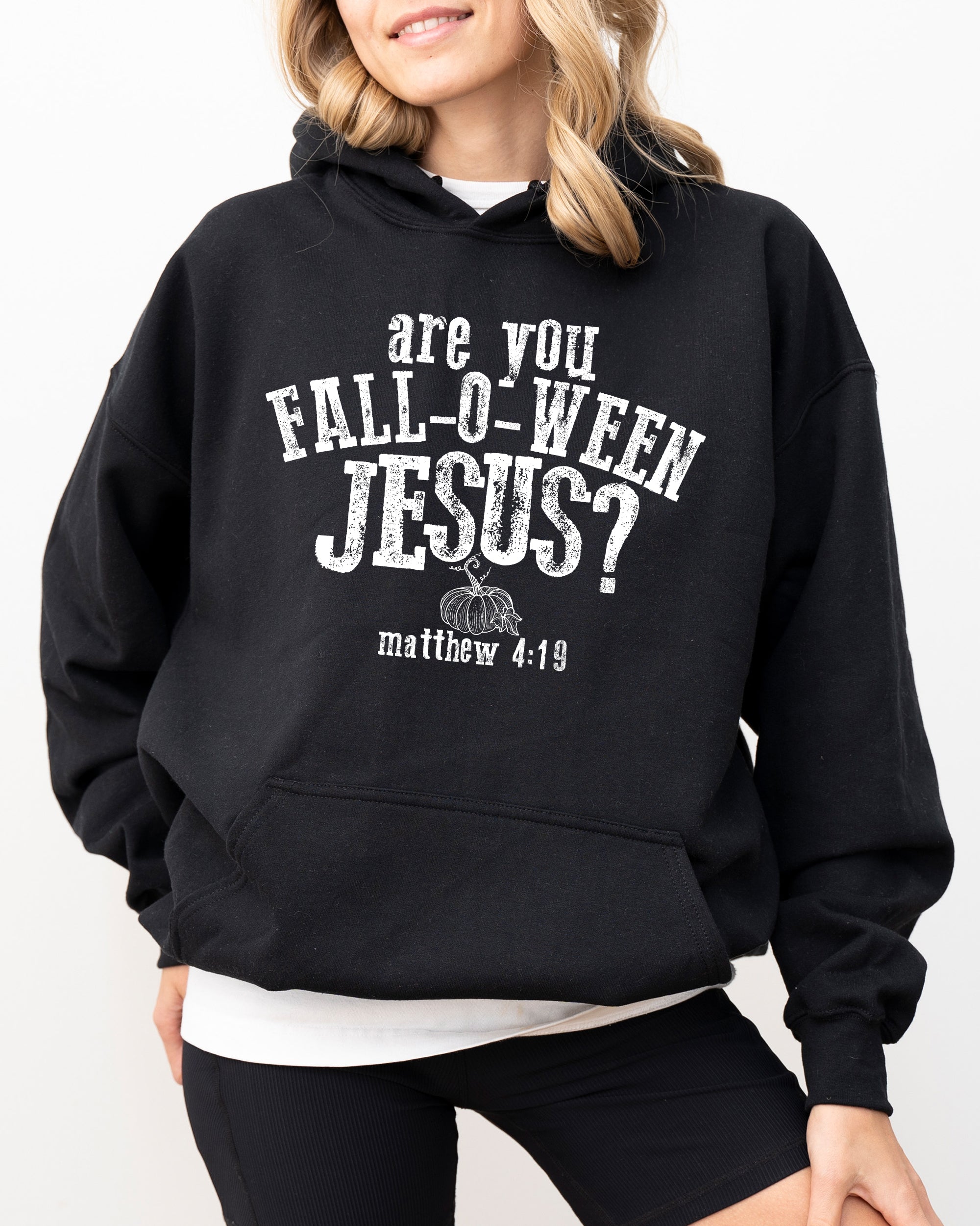Are You Fall-O-Ween Jesus, Skeleton, Funny, Ghost, Spooky, Witch, Aesthetic, Meme, Halloween, Costume, Hoodie, Hooded Sweatshirt