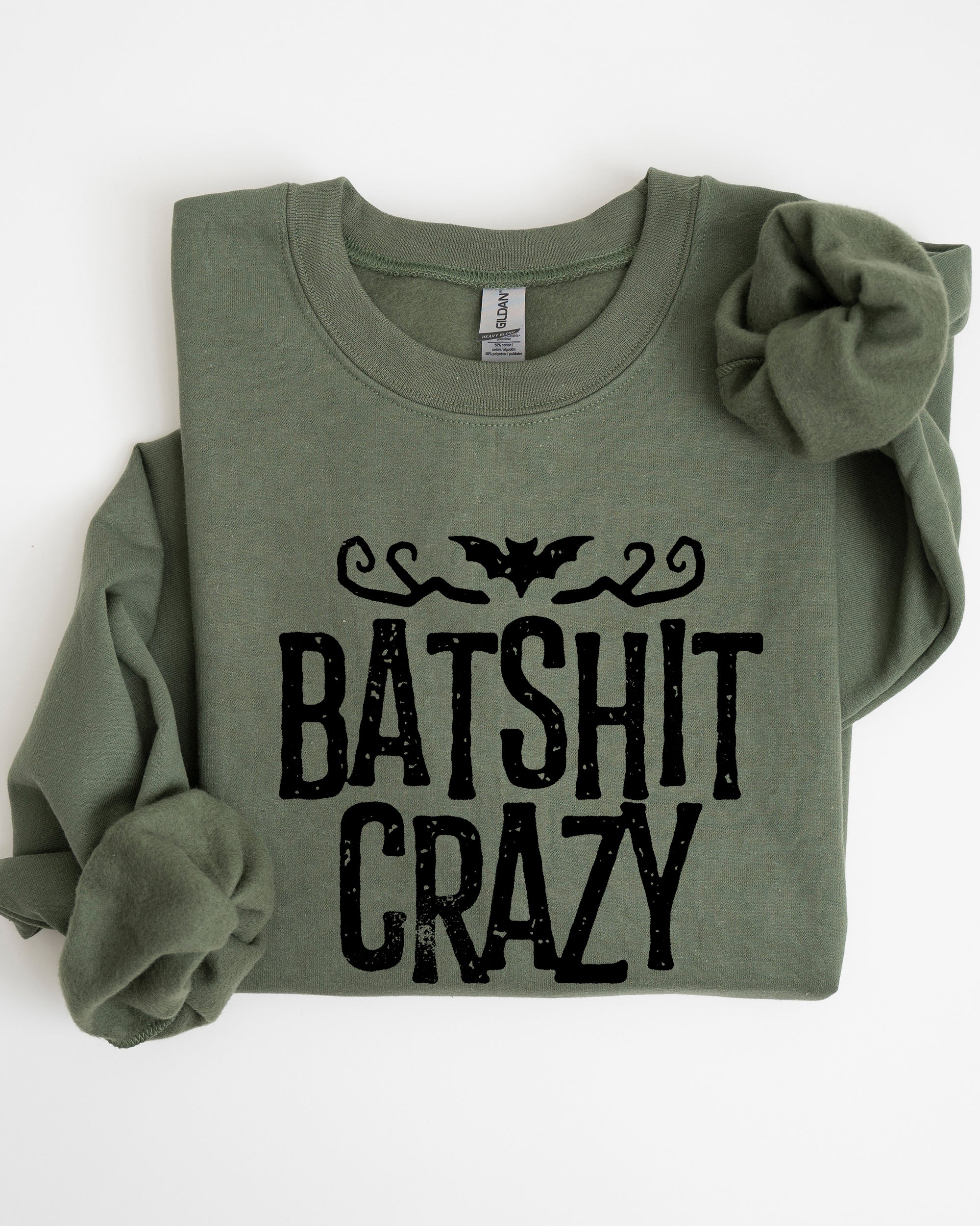 Batshit Crazy, Skeletons, Ghost, Western, Witch, Skull, Aesthetic, Meme, Halloween, Costume Sweatshirt