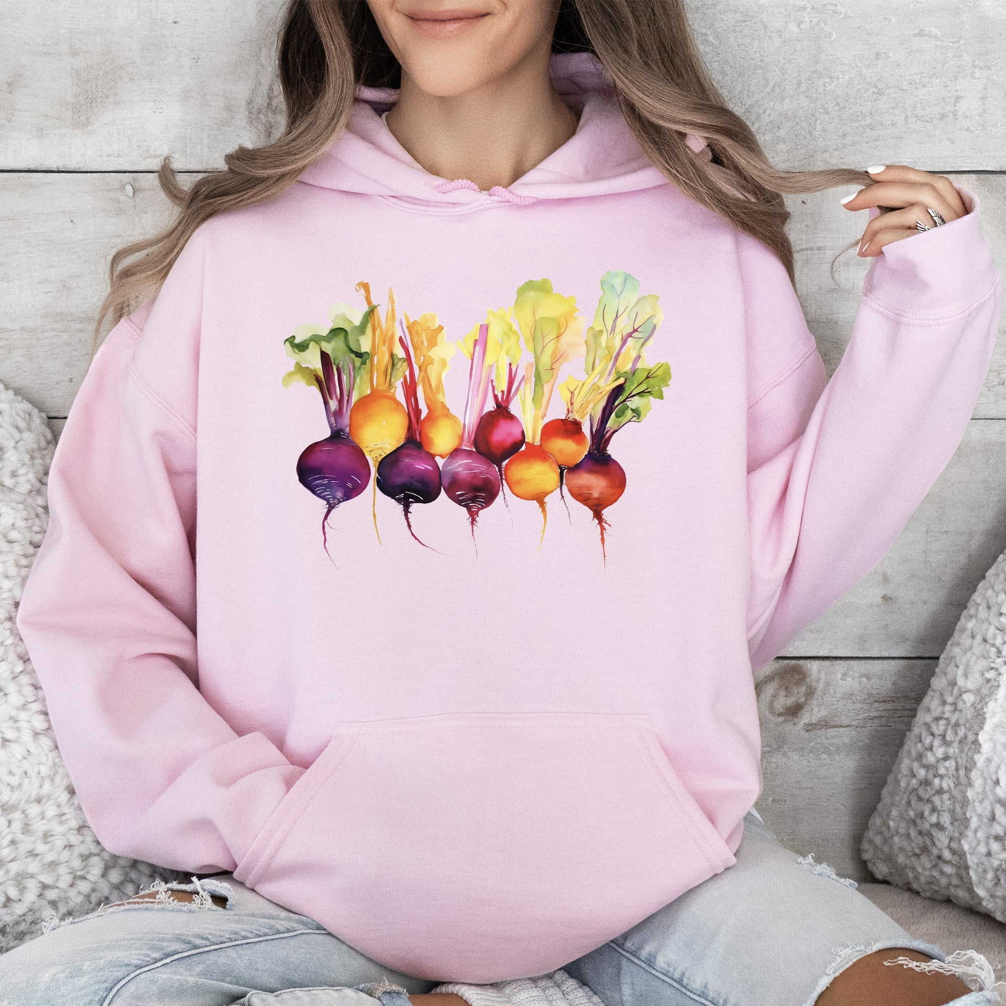 Beets, Watercolor Vegetables, Gardening Hoodie