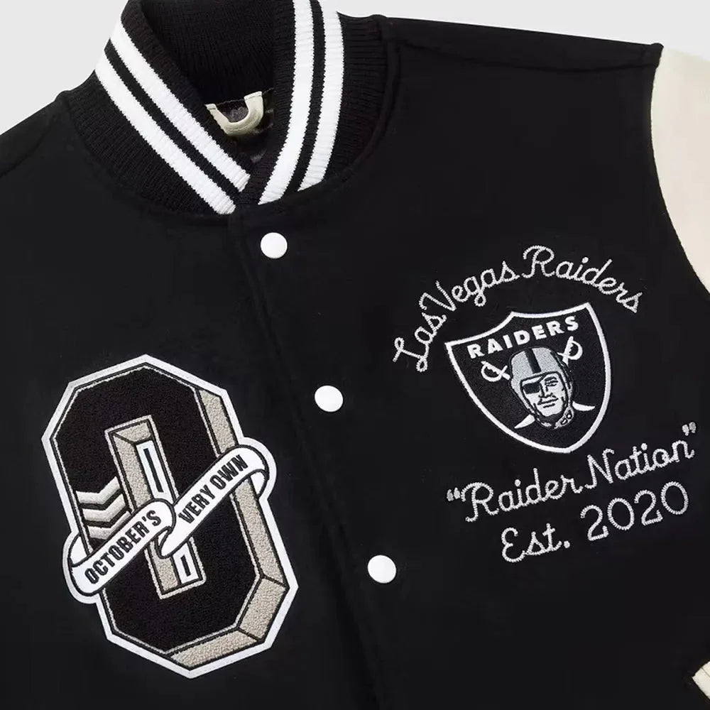 OVO X NFL Las Vegas Raiders Varsity Jacket USA Jackets