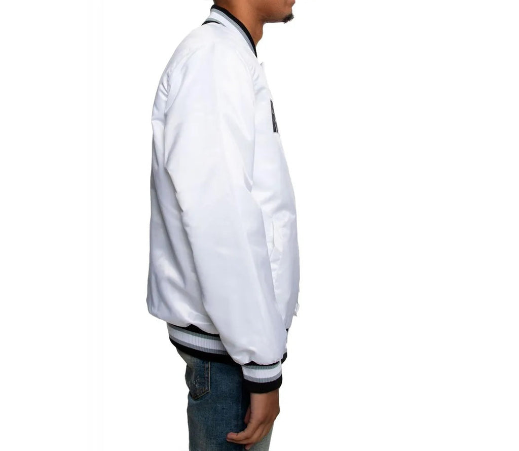 Oakland Raiders Satin Black and White Jacket USA Jackets