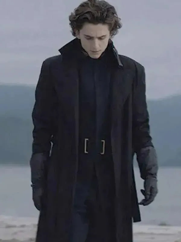 Paul Atreides Signature Black Wool Trench
