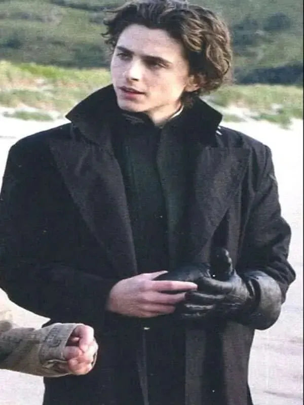 Paul Atreides Signature Black Wool Trench