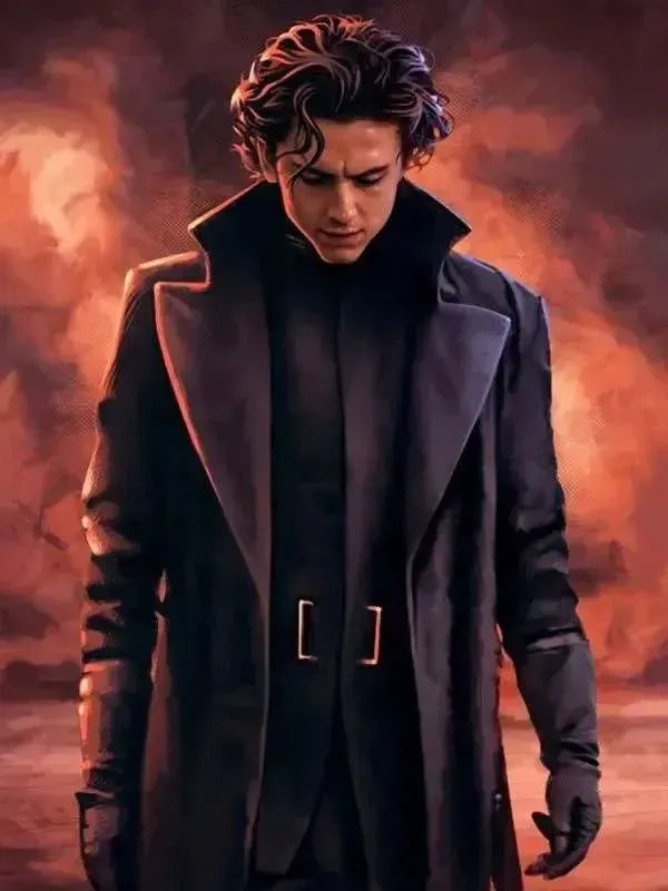 Paul Atreides Signature Black Wool Trench