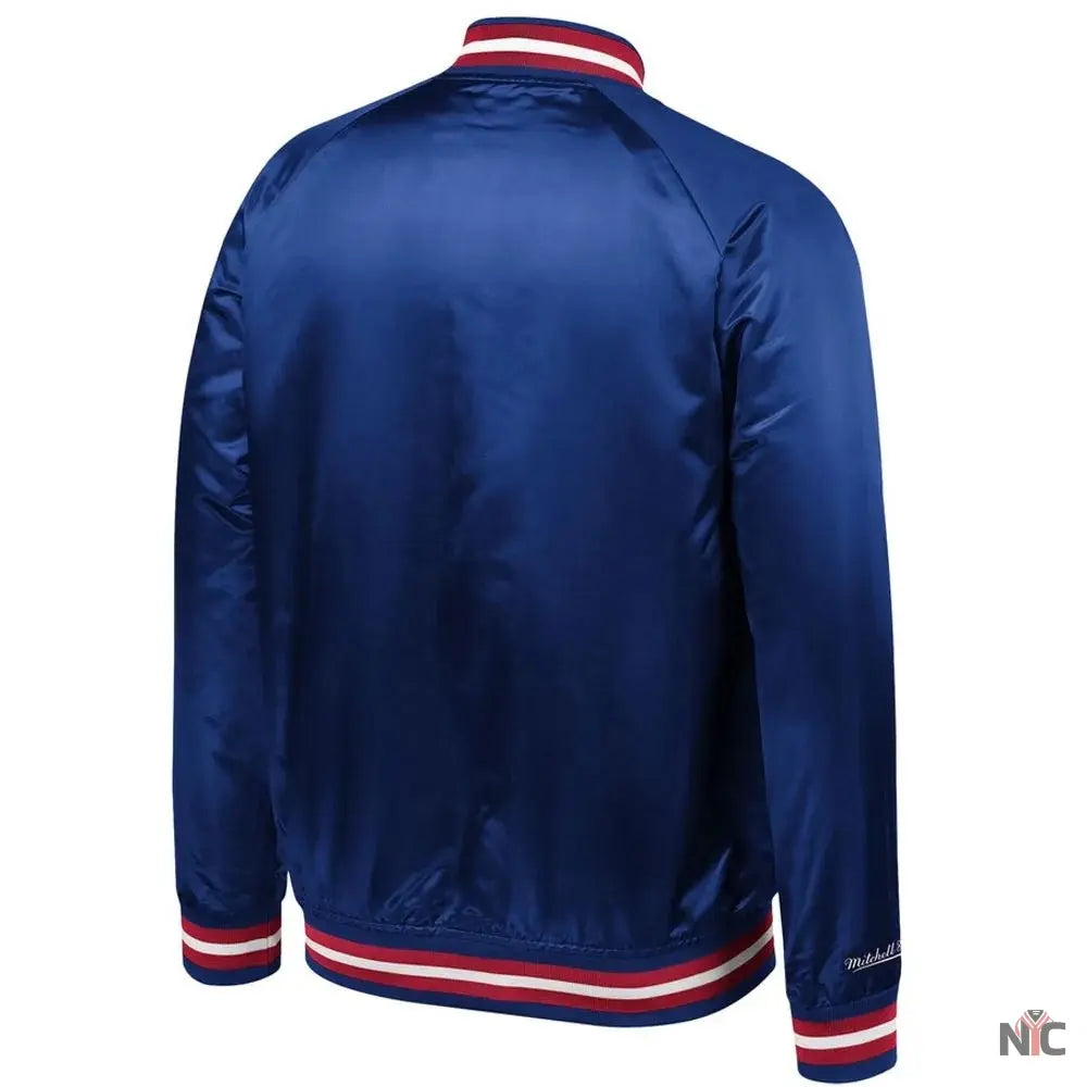 Philadelphia 76ers Sixers Satin Full-Snap Jacket Clanton Jacket