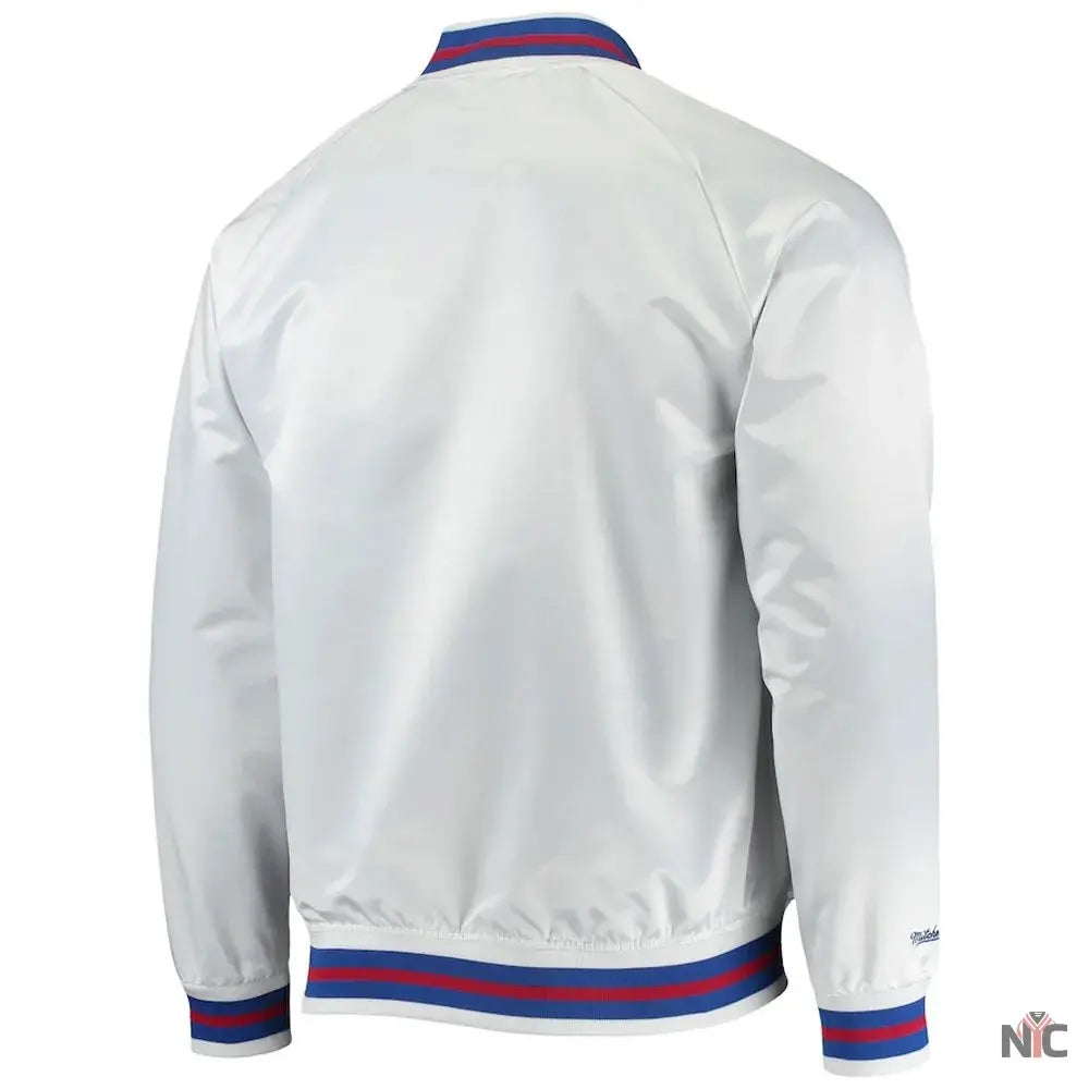 Philadelphia 76ers Sixers Satin Full-Snap Jacket Clanton Jacket