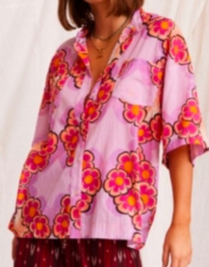 Platonic S02 Seth Rogen Pink Floral Shirt