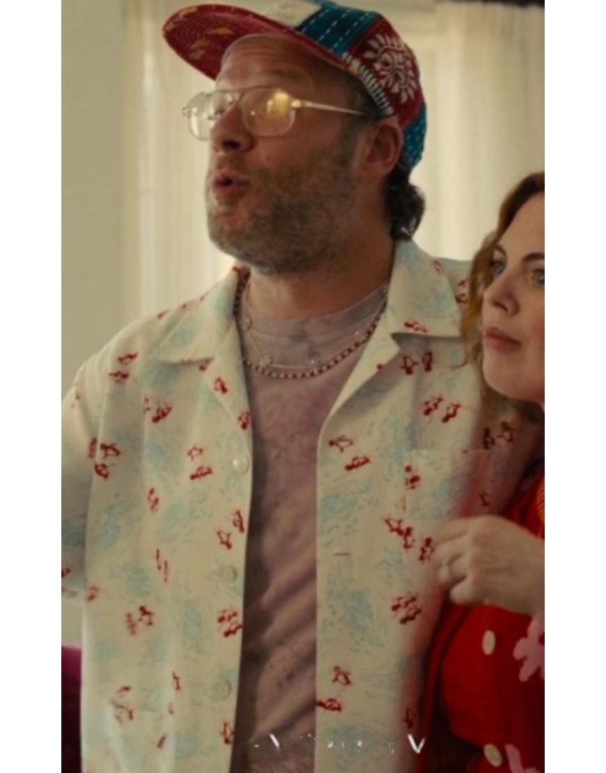 Platonic S02 Seth Rogen Skiing Penguins Print Shirt