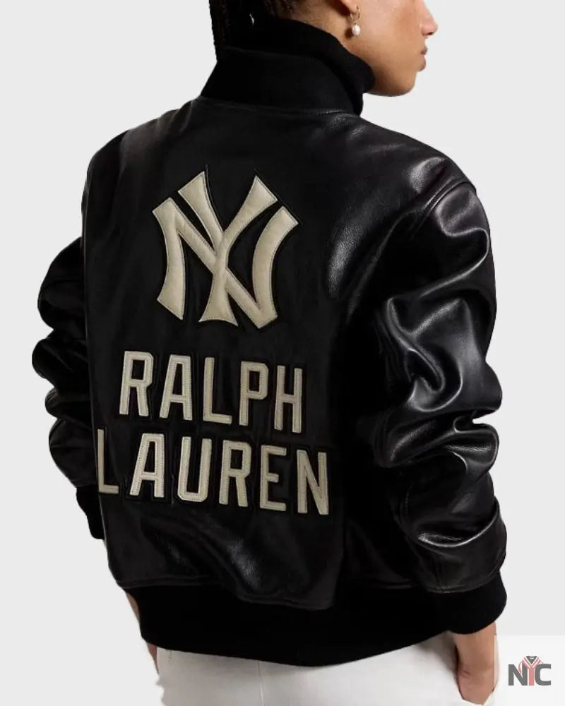 Polo Ralph Lauren Yankees Leather Jacket Clanton Jacket