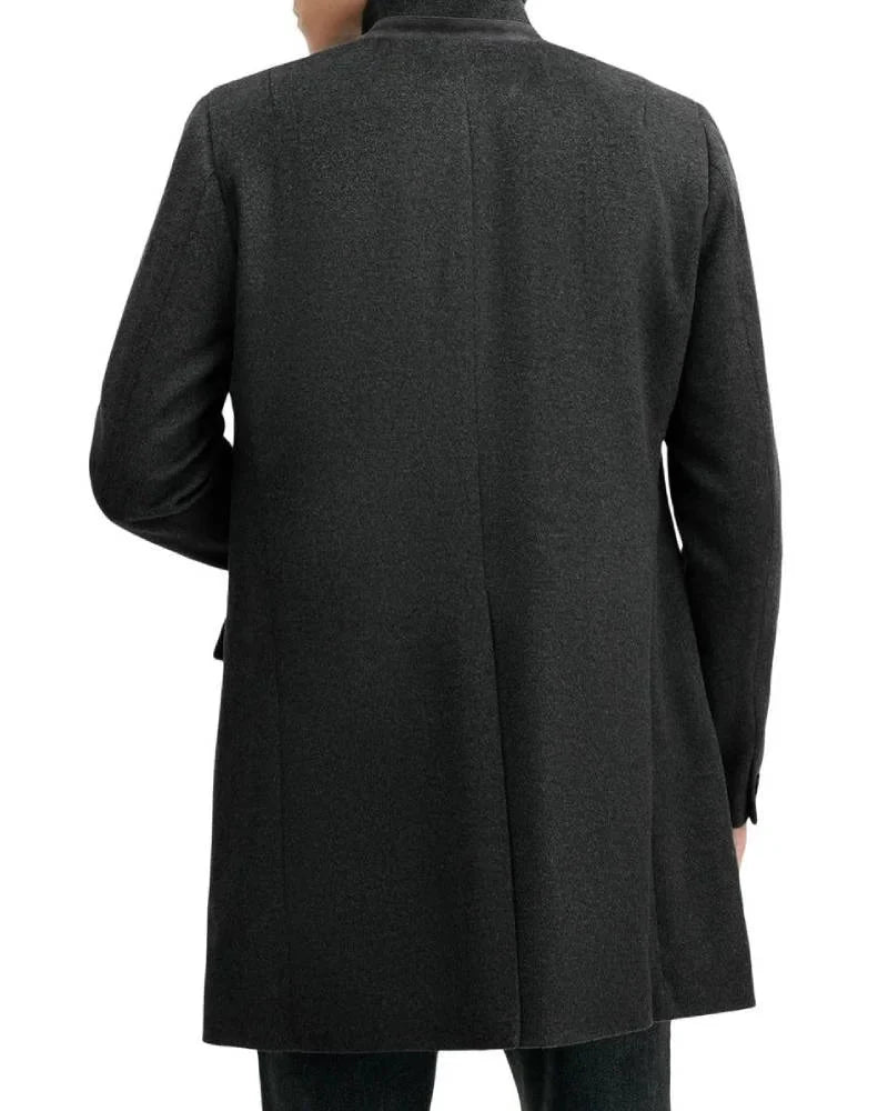 All Saints Charcoal Grey Hargrove Coat Clanton Jacket