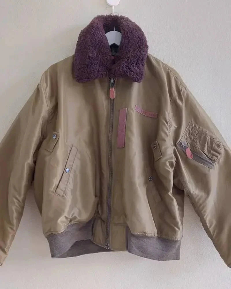 Avirex Type B-15 Fur Bomber Flight Jacket Clanton Jacket