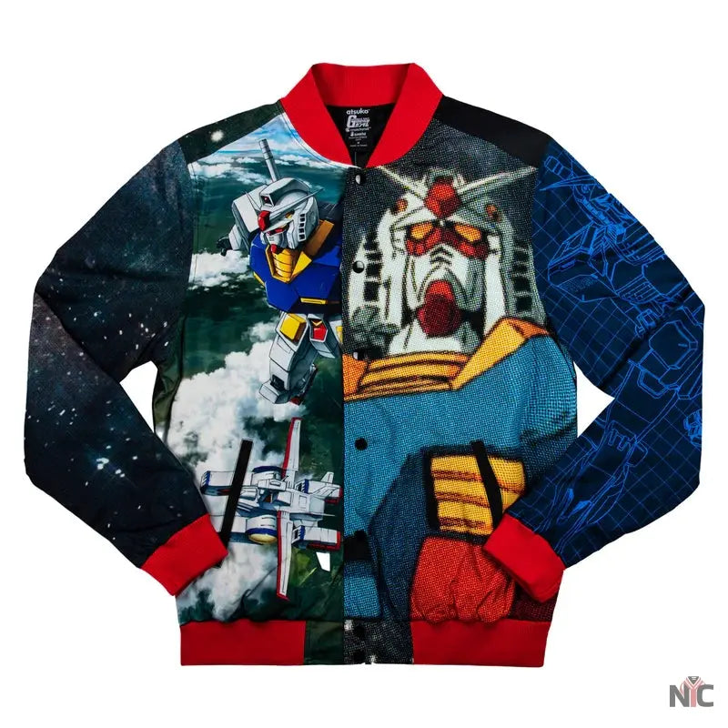 RX-78-2 Big Print Bomber Jacket Clanton Jacket
