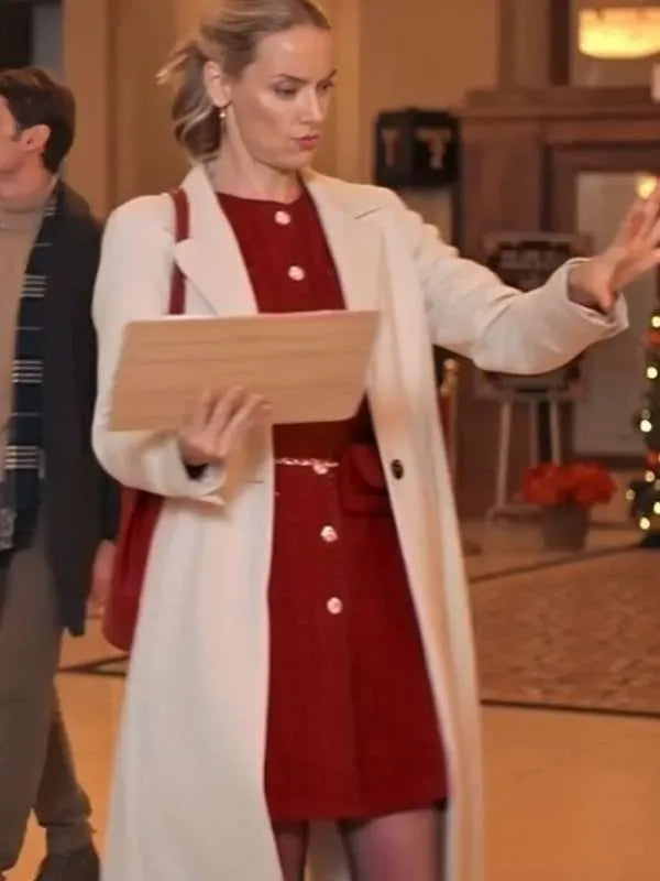 Rachel Skarsten The Christmas Charade 2024 White Coat
