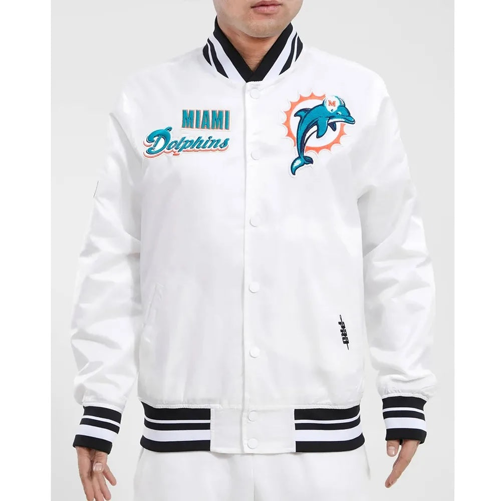 Miami Dolphins Retro Classic Rib Jacket USA Jackets