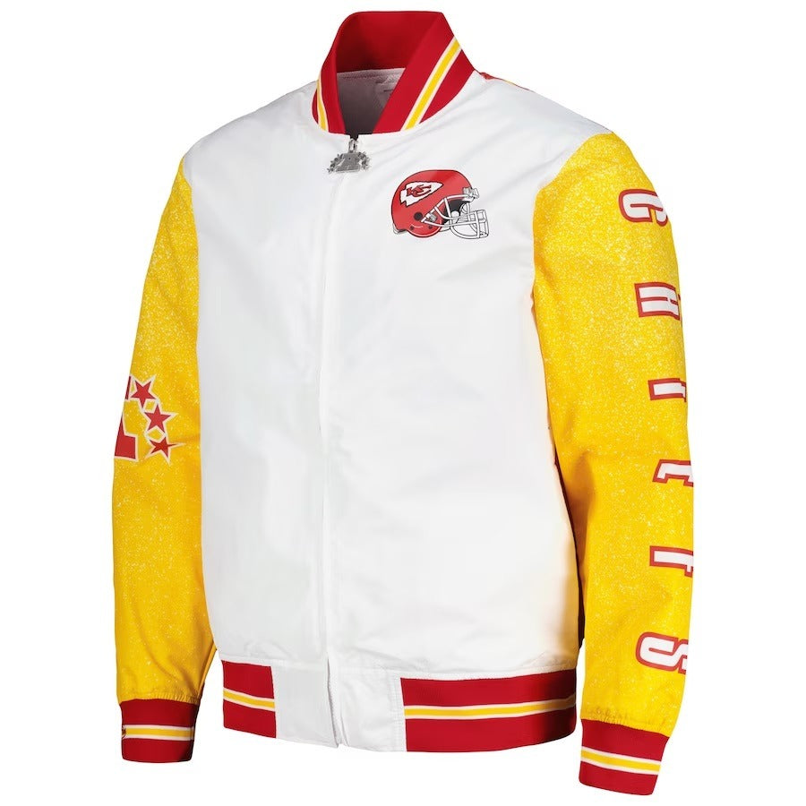 Kansas City Chiefs White Team Burst Warm-Up Jacket USA Jackets