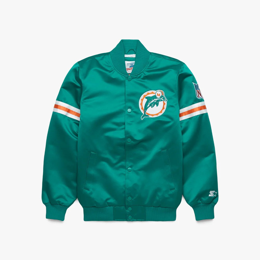 Starter Miami Dolphins Heavyweight Satin Jacket USA Jackets