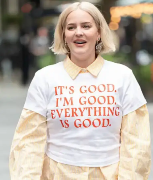 Anne-Marie Global Studios White T-shirt USA Jackets