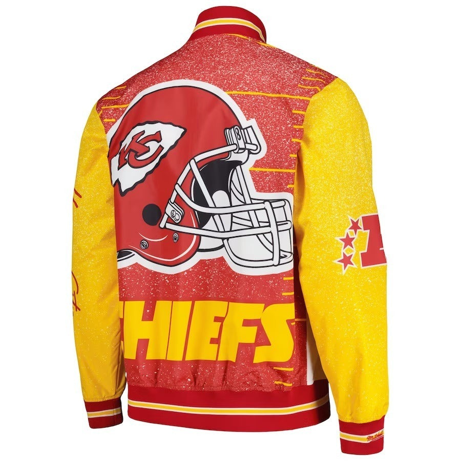 Kansas City Chiefs White Team Burst Warm-Up Jacket USA Jackets