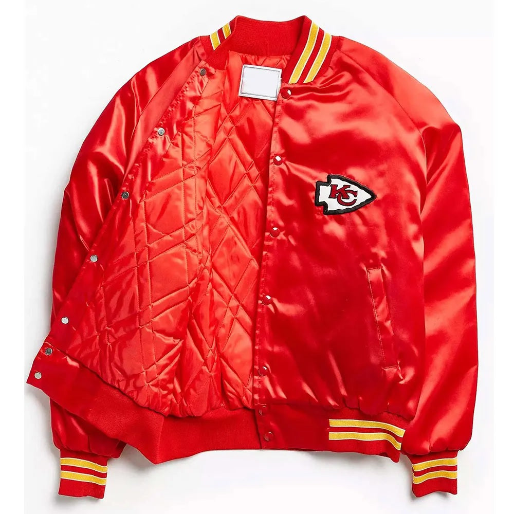 Kansas City Chiefs Varsity Red Satin Jacket USA Jackets