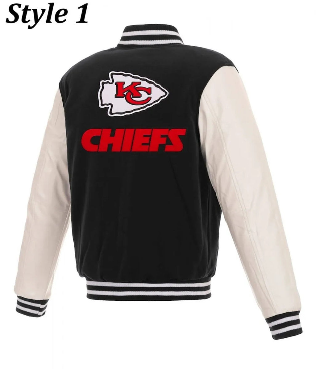 Kansas City Chiefs Two Tone Wool Leather Letterman Jacket USA Jackets