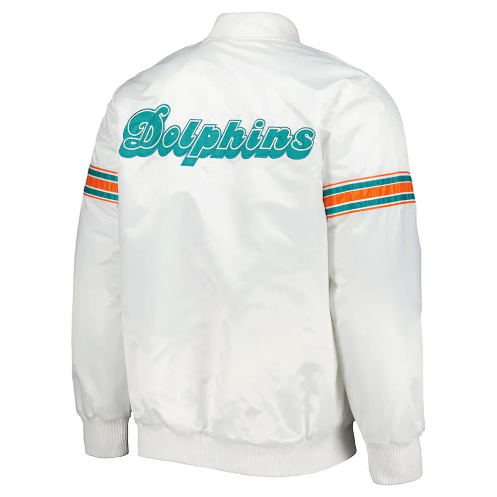 Miami Dolphins The Power Forward White Full-Snap Jacket USA Jackets