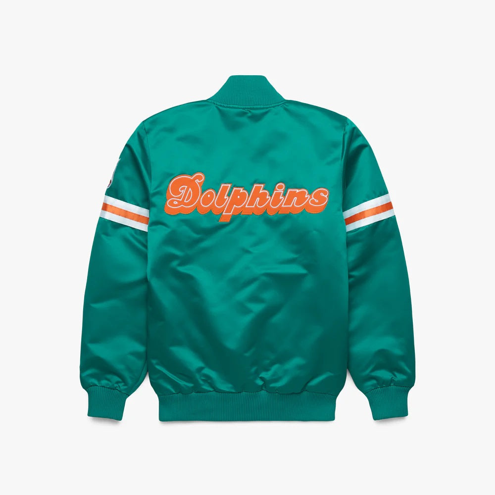Starter Miami Dolphins Heavyweight Satin Jacket USA Jackets