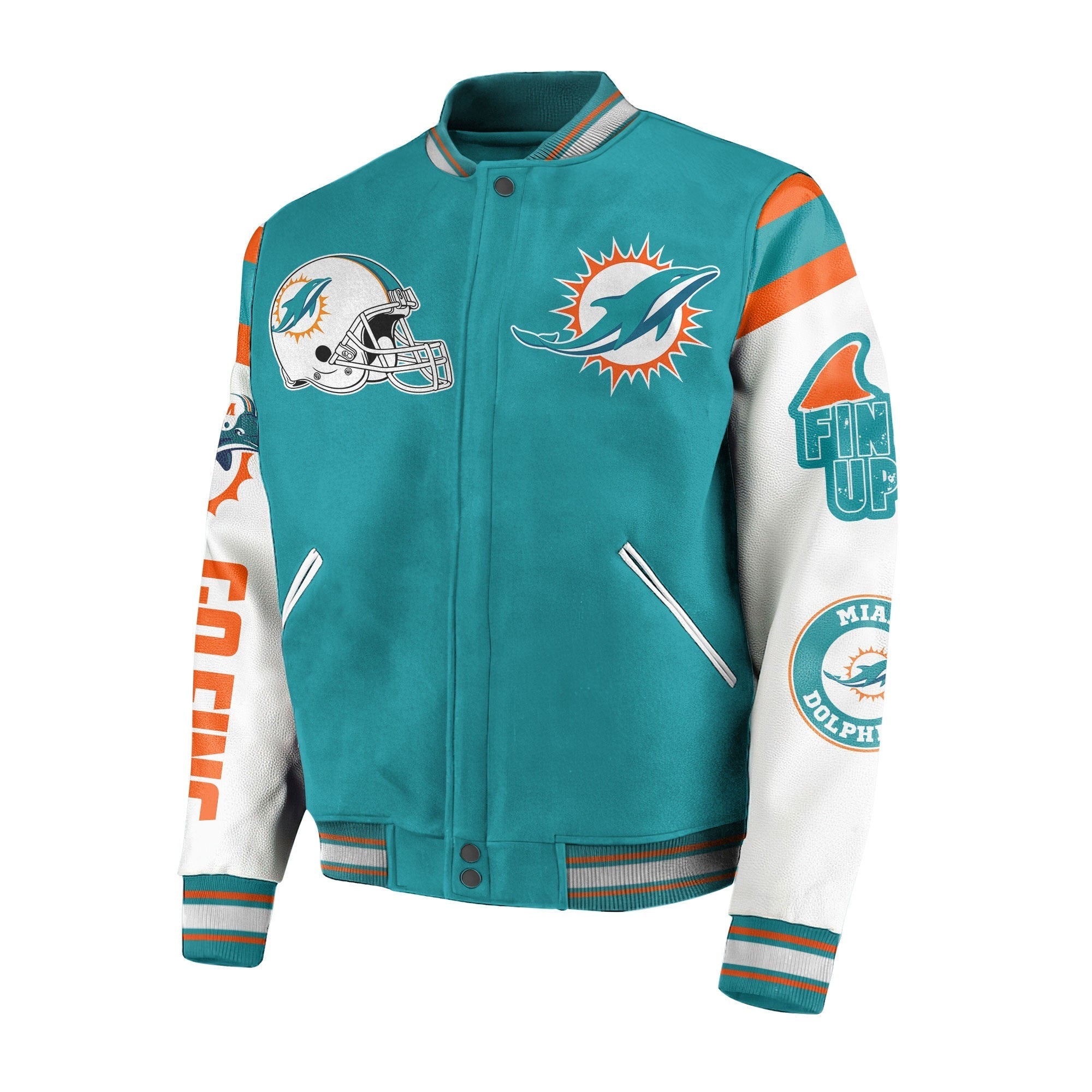 Miami Dolphins NFL Bomber Baseball Jacket USA Jackets