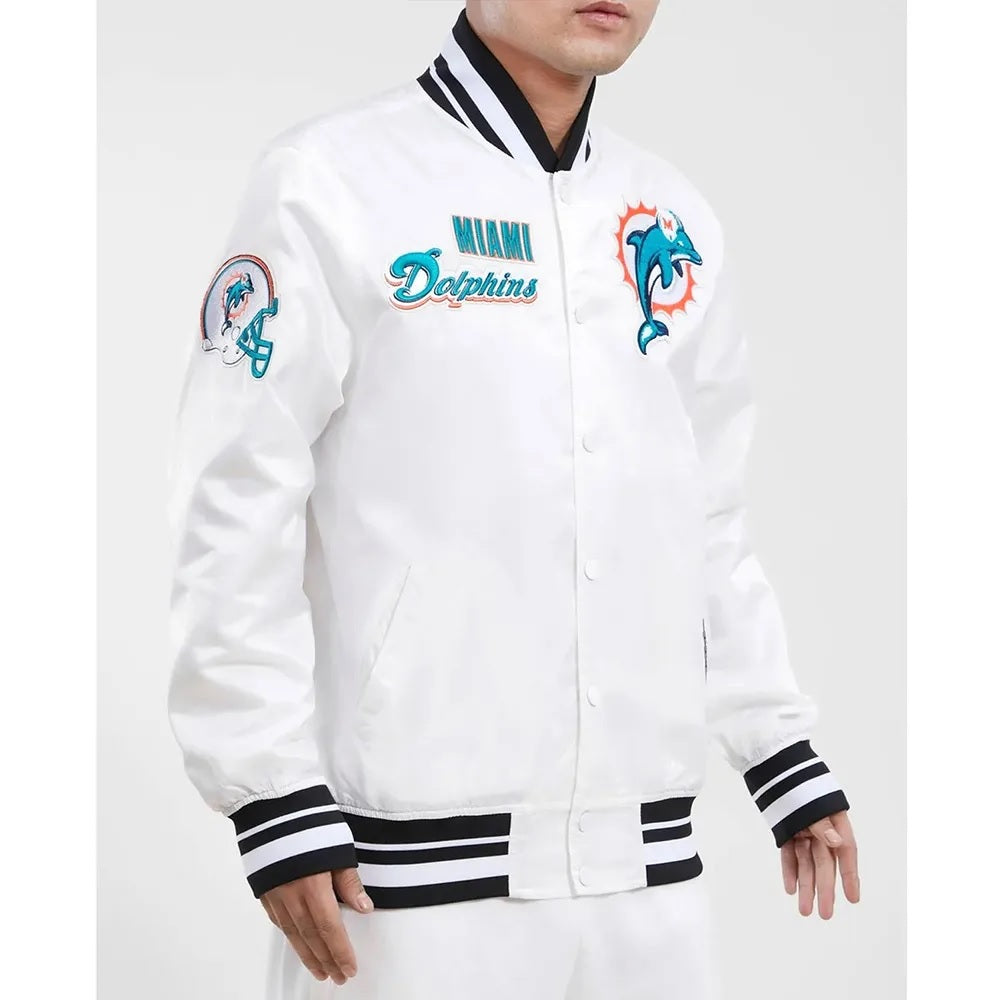 Miami Dolphins Retro Classic Rib Jacket USA Jackets