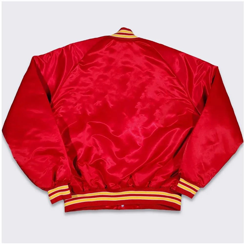 Kansas City Chiefs Varsity Red Satin Jacket USA Jackets