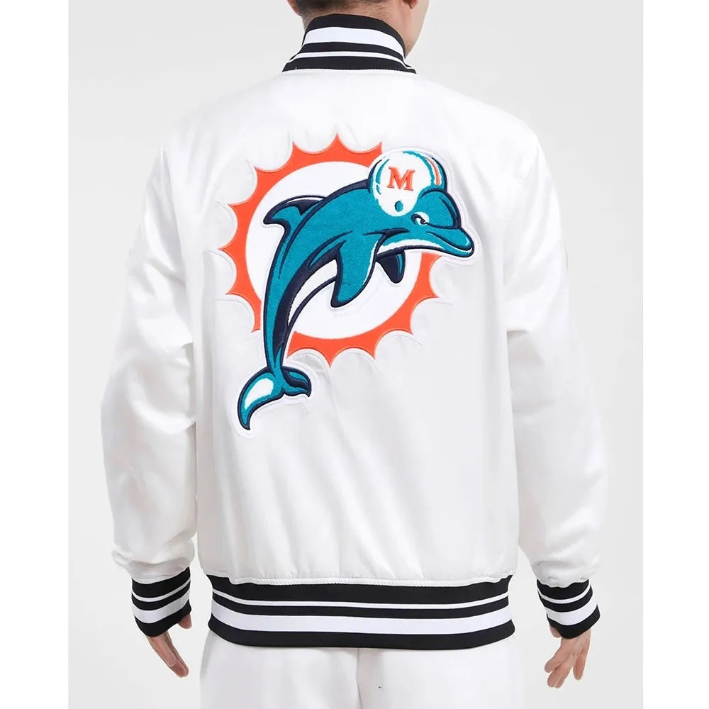 Miami Dolphins Retro Classic Rib Jacket USA Jackets