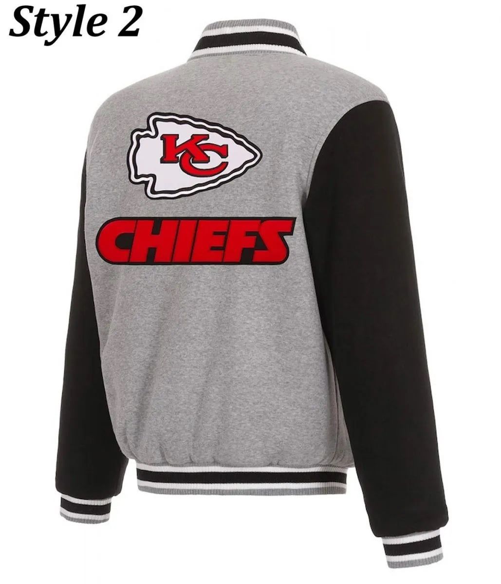 Kansas City Chiefs Triple Black Logo Varsity Jacket USA Jackets