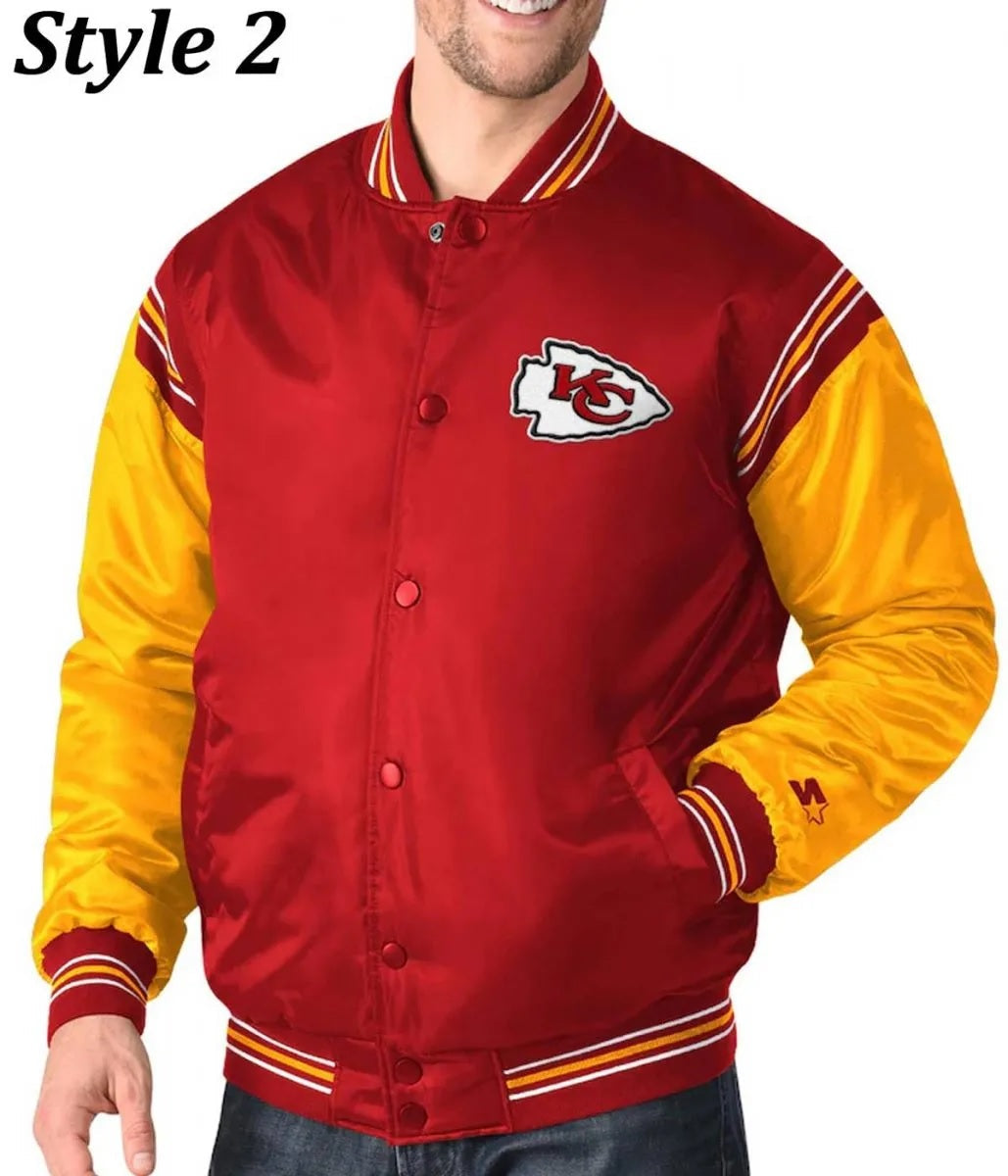 Varsity Kansas City Chiefs Satin Jacket USA Jackets